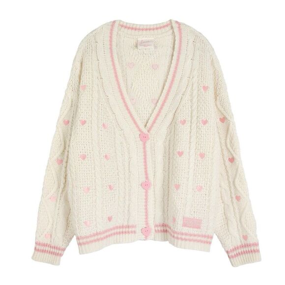 Taylor Swift Official Lover Album Heart Embroidered Cardigan Size XL/2XL in hand - Picture 1 of 7